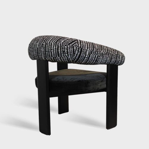 Modern Curved Back Upholstered Fabric Dining Chair For Hotel Restaurant