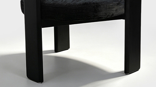 Modern Curved Back Upholstered Fabric Dining Chair