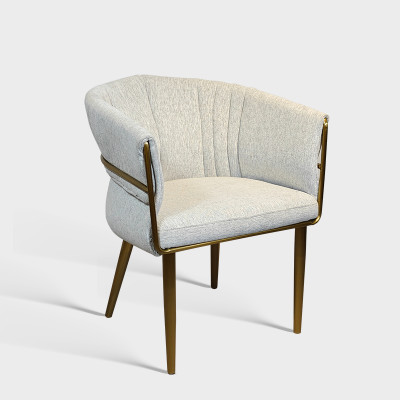 Luxury Upholstered Hotel Banquet Dining Chair With Stainless Steel Frame