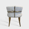 Luxury Upholstered Hotel Banquet Dining Chair With Stainless Steel Frame