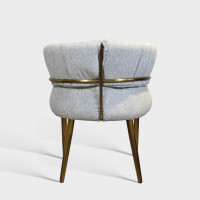 Luxury Upholstered Hotel Banquet Dining Chair With Stainless Steel Frame