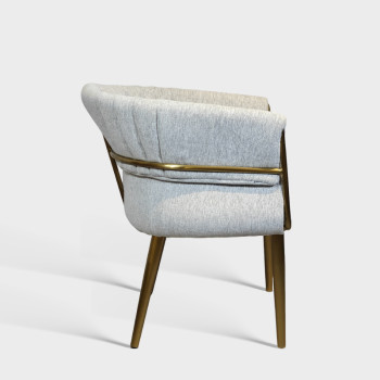 Luxury Upholstered Hotel Banquet Dining Chair With Stainless Steel Frame