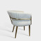 Luxury Upholstered Hotel Banquet Dining Chair With Stainless Steel Frame