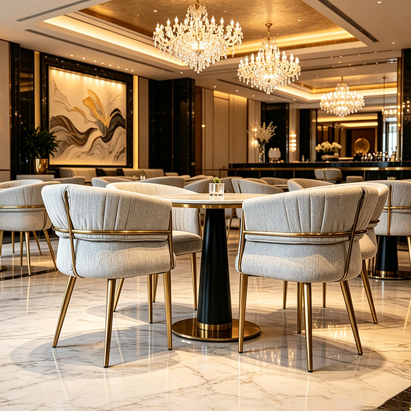 Luxury Upholstered Hotel Banquet Dining Chair With