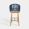 Contemporary Woven Rope Hotel Outdoor Patio Bar Chair