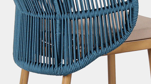 Contemporary Woven Rope Hotel Outdoor Patio Bar Chair