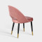 Elegant Hotel Pink Velvet Dining Chair With Gold Metal Legs