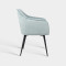 Metal Leg Velvet Upholstered Armchair For Hotel Dining Room