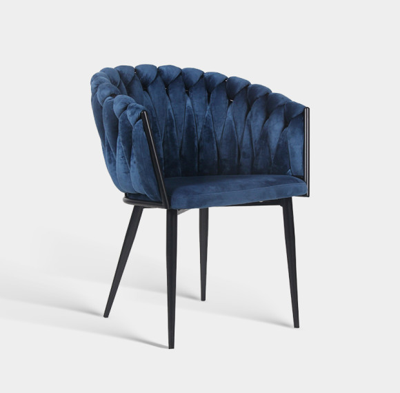 Stylish Upholstered Velvet Dining Chair For Hotel And Restaurant Spaces