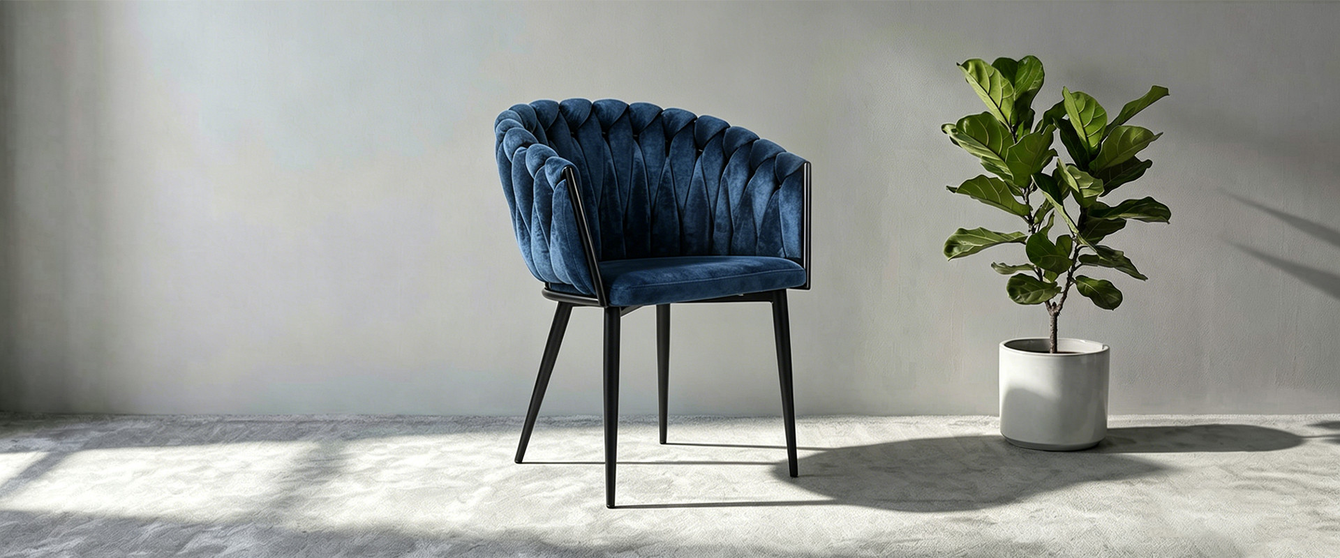 Stylish Upholstered Velvet Dining Chair