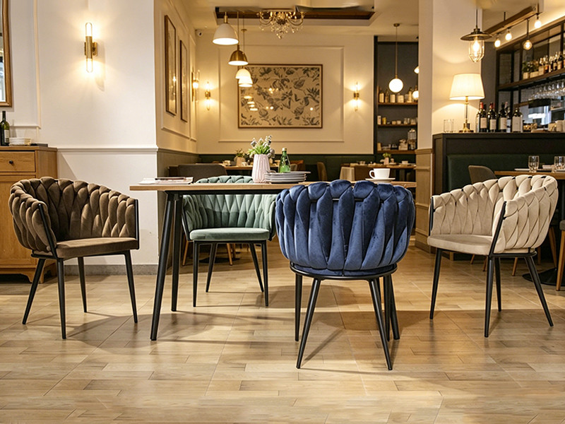 Stylish Upholstered Velvet Dining Chair