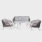 Waterproof Aluminum Outdoor Rope Sofa Set For Hotel Patio Garden
