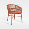 Waterproof Aluminum Frame Woven Rope Armchair For Hotel Outdoor Use