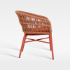 Waterproof Aluminum Frame Woven Rope Armchair For Hotel Outdoor Use
