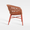 Waterproof Aluminum Frame Woven Rope Armchair For Hotel Outdoor Use