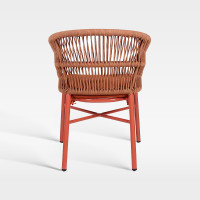 Waterproof Aluminum Frame Woven Rope Armchair For Hotel Outdoor Use