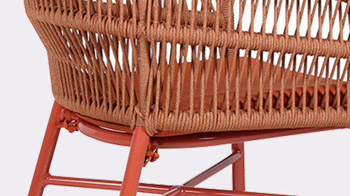 Waterproof Aluminum Frame Woven Rope Armchair