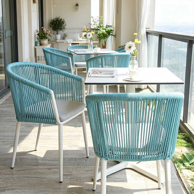 Luxury Weatherproof Outdoor Garden Hotel Dining Rope Chair