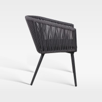 Luxury Weatherproof Outdoor Garden Hotel Dining Rope Chair