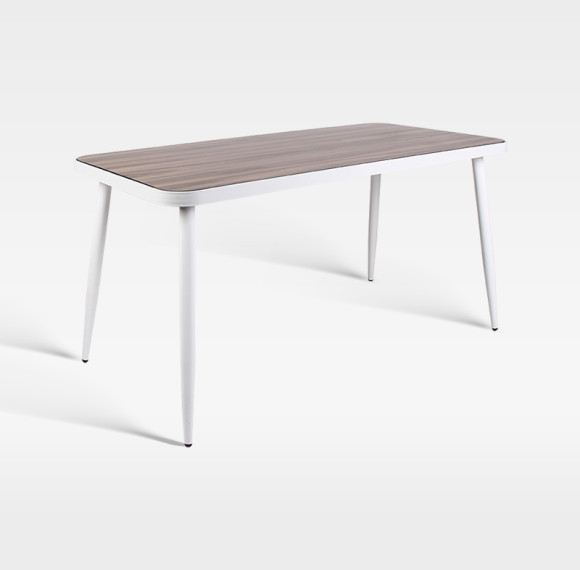 Minimalist Design Rectangular Outdoor Table For Hotel Commercial Spaces