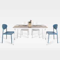 Minimalist Design Rectangular Outdoor Table For Hotel Commercial Spaces