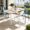 Minimalist Design Rectangular Outdoor Table For Hotel Commercial Spaces