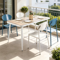 Minimalist Design Rectangular Outdoor Table For Hotel Commercial Spaces