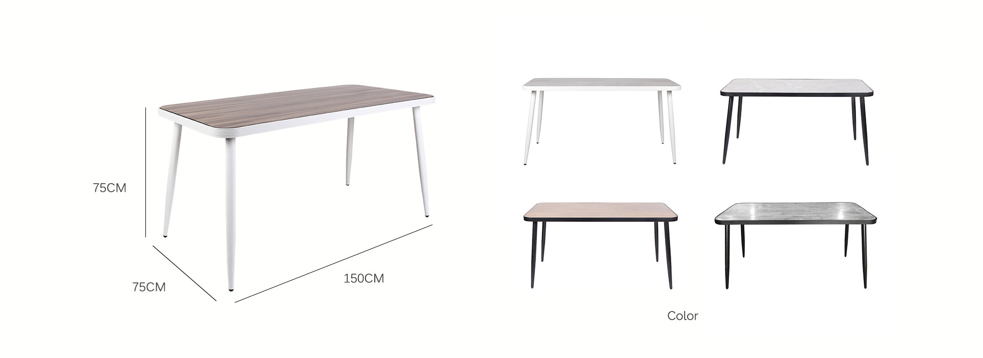 Minimalist Design Rectangular Outdoor Table