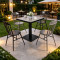 Weatherproof Hotel Outdoor Square Hpl Top Coffee Table