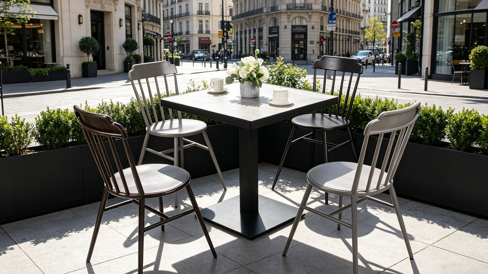 Weatherproof Hotel Outdoor Square Hpl Top Coffee Table
