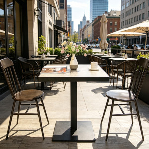 Weatherproof Hotel Outdoor Square Hpl Top Coffee Table