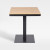 Square Slatted Plastic Wood Top Outdoor Hotel Dining Table