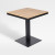 Square Slatted Plastic Wood Top Outdoor Hotel Dining Table