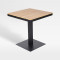 Square Slatted Plastic Wood Top Outdoor Hotel Dining Table
