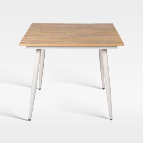Lightweight Waterproof Wpc Top Aluminum Frame Outdoor Hotel Dining Table