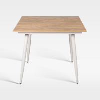 Lightweight Waterproof Wpc Top Aluminum Frame Outdoor Hotel Dining Table
