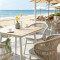 Lightweight Waterproof Wpc Top Aluminum Frame Outdoor Hotel Dining Table