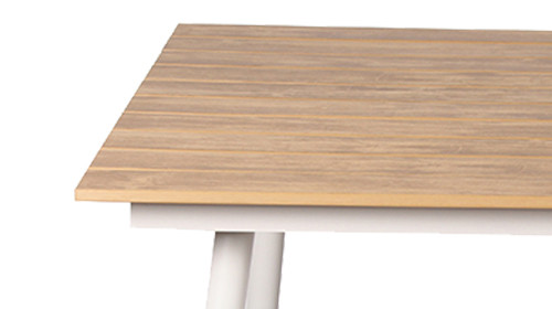 Lightweight Waterproof Wpc Top Aluminum Frame Outdoor Hotel Dining Table