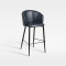 Metal Leg Faux Leather Upholstered Luxury Hotel Bar Chair