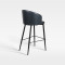 Metal Leg Faux Leather Upholstered Luxury Hotel Bar Chair