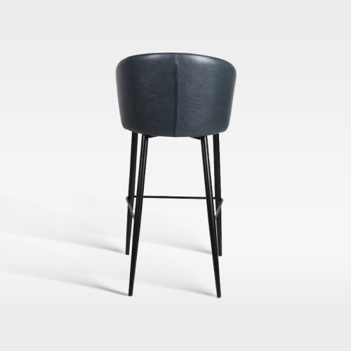 Metal Leg Faux Leather Upholstered Luxury Hotel Bar Chair
