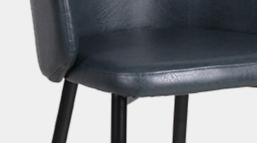 Metal Leg Faux Leather Upholstered Luxury Hotel Bar Chair