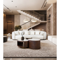 Modern Upholstered Curved Sectional Sofa For High End Hotel