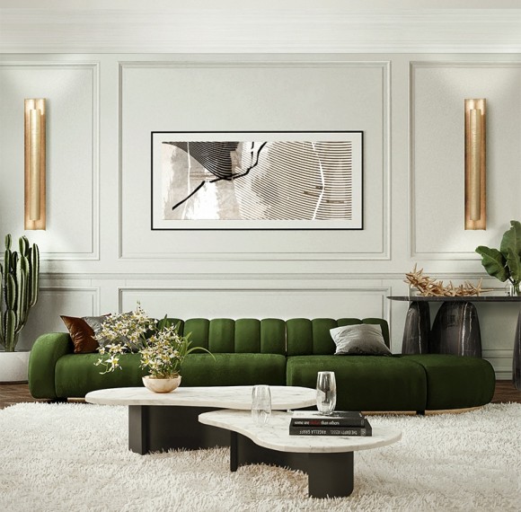 Comfortable Channel Tufted Fabric Sofa For Hotel Living Spaces