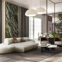 Comfortable Channel Tufted Fabric Sofa For Hotel Living Spaces