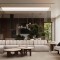 Comfortable Channel Tufted Fabric Sofa For Hotel Living Spaces