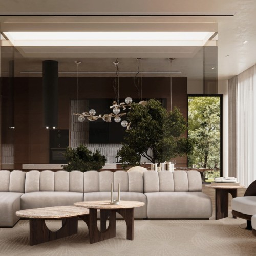 Comfortable Channel Tufted Fabric Sofa For Hotel Living Spaces