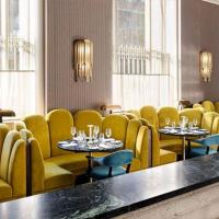 Opulent Velvet Restaurant Booth Seating For Boutique Hotel Dining