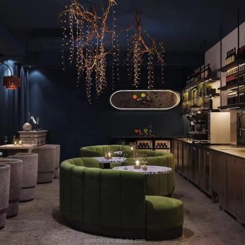 Refined High Back Curved Booth Seating For Luxury Hotel Spaces