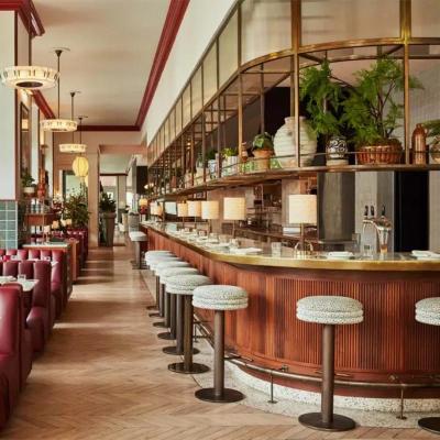 High Top Bar Stool With Padded Seat For Hotel Bars